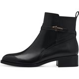 Tamaris - Enkellaarsjes - Zwart - Leer - Comfortabele Binnenzool