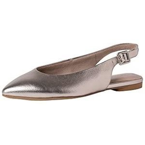 Tamaris Klassieke ballerina's voor dames, flat, comfortabele voering, touchit-voetbed, Goud licht goud, 36 EU