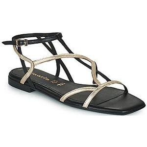 Tamaris - 1-1-28127-28 - Sandalen - Zwart Lt Goud - Zacht Leer