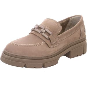 Instappers - Effen - Leer/Suède - Gevoerd/Met Plateau - Blokhak