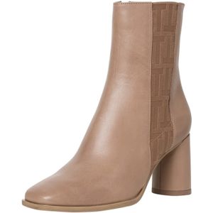 Van haren schoenen Taupe enkellaarsjes goedkoop kopen Lage prijs beslist