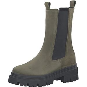 Tamaris Chelsea Boots, dameslaarzen, uitneembaar voetbed, groen olijf, 36 EU