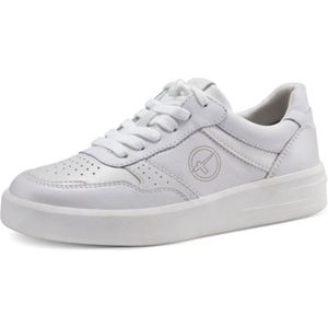 Tamaris, Witte Leren Sneakers voor Vrouwen Wit, Dames, Maat:40 EU