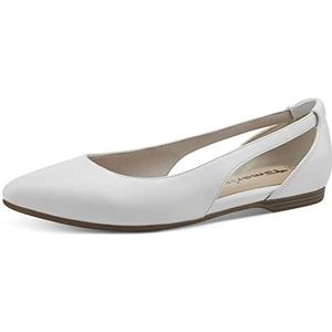 Tamaris dames 1-1-22112-20 Balletschoen, mat wit, 40 EU