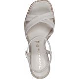 Tamaris - 1-1-28363-20 - Sandalen - Ivoor - Sleehak - Hakhoogte 11,5 cm