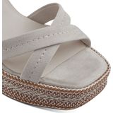 Tamaris - 1-1-28363-20 - Sandalen - Ivoor - Sleehak - Hakhoogte 11,5 cm