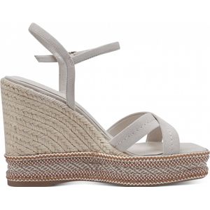 Tamaris - 1-1-28363-20 - Sandalen - Ivoor - Sleehak - Hakhoogte 11,5 cm