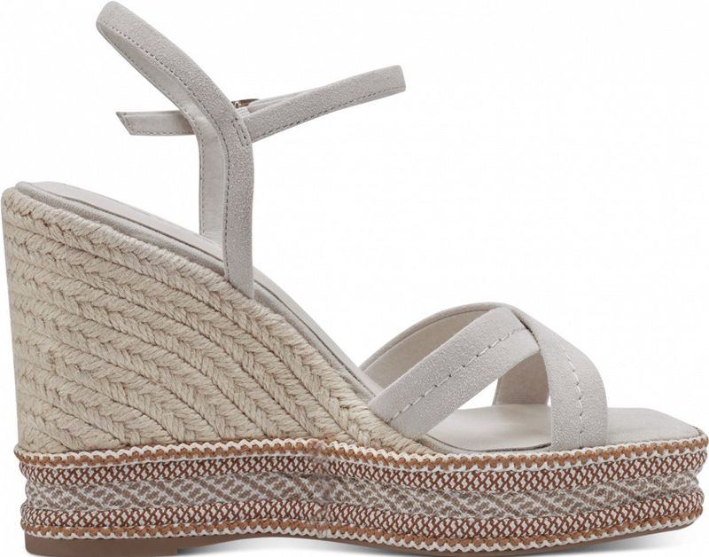 Tamaris - 1-1-28363-20 - Sandalen - Ivoor - Sleehak - Hakhoogte 11,5 cm