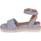 Tamaris - Platte Sandalen - Blauw - Leer