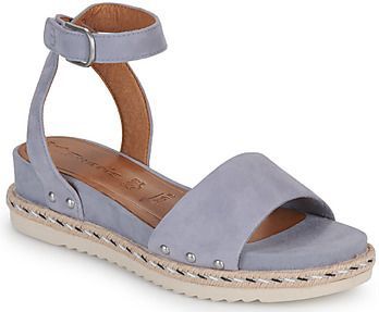 Tamaris - Platte Sandalen - Blauw - Leer
