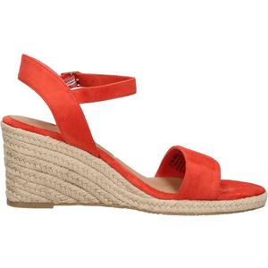 Tamaris, Oranje Suède Sandalette met 7 cm Hak Oranje, Dames, Maat:40 EU