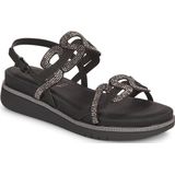 Sandalen met sleehak TAMARIS. Synthetisch materiaal. Maten 37. Zwart kleur