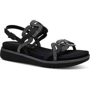 Sandalen met sleehak TAMARIS. Synthetisch materiaal. Maten 39. Zwart kleur