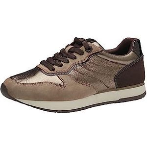 Tamaris dames sneakers met metallic details - Bruin - Maat 39