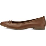 TAMARIS - Ballerina's - Kastanje kleur - Leer