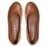 TAMARIS - Ballerina's - Kastanje kleur - Leer
