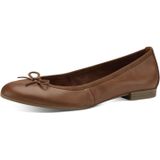 TAMARIS - Ballerina's - Kastanje kleur - Leer