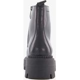 Tamaris dames veterboots met plateauzool zwart