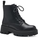 Tamaris dames veterboots met plateauzool zwart