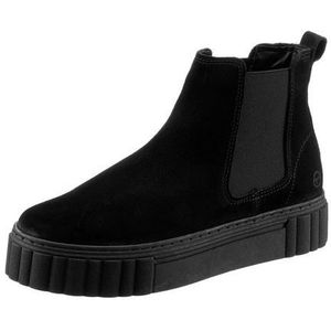 Tamaris Chelsea boots voor dames, uitneembaar voetbed, zwart 001, 40 EU