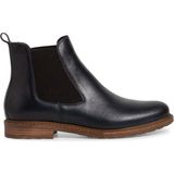 Tamaris - Chelsea Boots - Zwart - Leer - Blokhak
