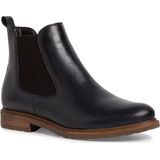 Tamaris - Chelsea Boots - Zwart - Leer - Blokhak