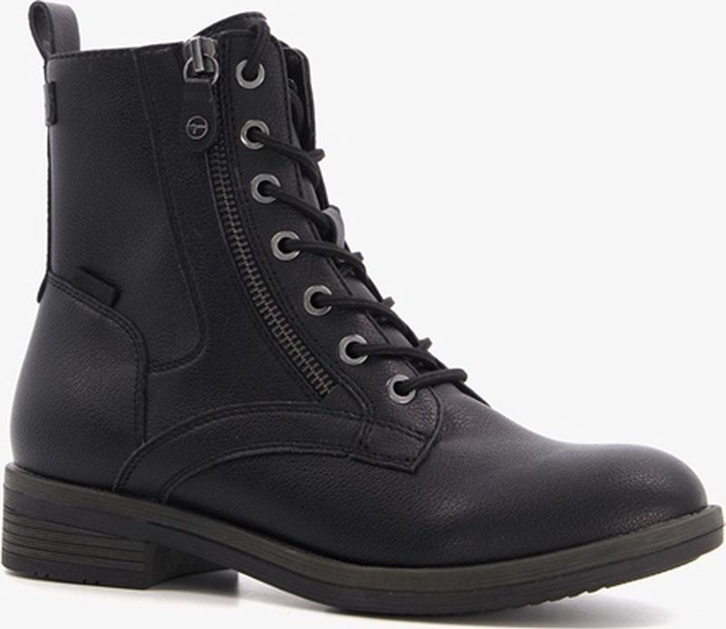 Tamaris SHAE Schnürboots, Blockabsatz, Schnürboots Stiefelette mit Zierreißverschluss