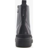 Tamaris - Essentials Lace Boot Flat - Enkellaarsje - Zwart