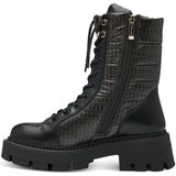 Tamaris - Enkellaarsjes - Zwart - Polyestervezel - Textiel Voering