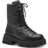 Tamaris - Enkellaarsjes - Zwart - Polyestervezel - Textiel Voering