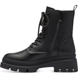 Tamaris - ESSENTIALS - Dames Lace Boot Flat - Zwart Matt - Vegan