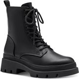 Tamaris - ESSENTIALS - Dames Lace Boot Flat - Zwart Matt - Vegan