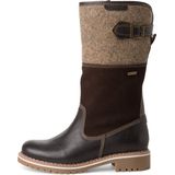 Tamaris dameslaarzen 1-26432-303 leer textiel gevoerd bruin