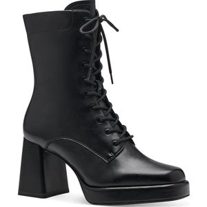 Hoge bottines met veters en hak TAMARIS. Synthetisch materiaal. Maten 38. Zwart kleur