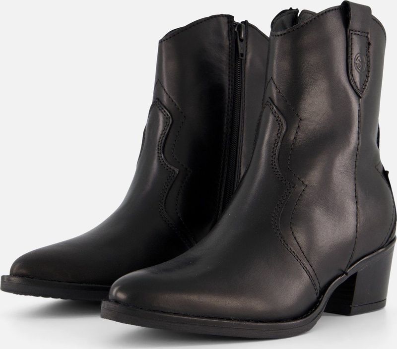 Tamaris - Cowboylaarsjes - Zwart - COMF.Lin+Touch-Zool