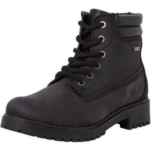 Tamaris DAMES Laarzen, Vrouwen Veterlaarzen,verwisselbaar voetbed,DUOtex,waterafstotend,veterschoenen,halve laarzen,veters,BLACK UNI,37 EU