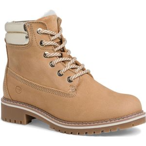 Tamaris DAMES Laarzen, Vrouwen Veterlaarzen,verwisselbaar voetbed,DUOtex,waterafstotend,veterschoenen,halve laarzen,veters,CAMEL,36 EU