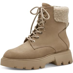 Tamaris DAMES Enkellaarzen, Vrouwen Combat Laarzen,laarzen,halve laarzen,veterlaarzen,winterlaarzen,winterschoenen,warm,gevoerd,CAMEL,39 EU