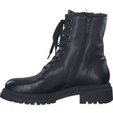 Tamaris - Lace-up Enkellaarsjes - Zwart - Leer
