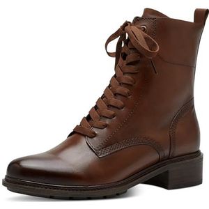 Tamaris Biker Boots voor dames, enkellaarzen, Touch-it-voetbed, Cognac Leather, 36 EU