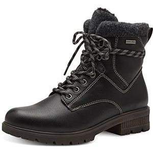 Tamaris DAMES Enkellaarzen, Vrouwen Combat Laarzen,DUOtex,TOUCHit,waterafstotend,halve laarzen,winterlaarzen,winterschoenen,warm,BLACK,38 EU