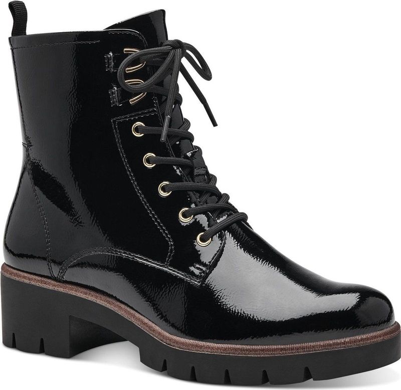 Veterlaarsjes - Imitatieleer - Effen - Ronde Neus - Blokhak