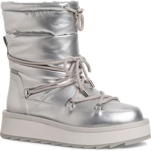 Tamaris ESSENTIALS-Dames WL Lace Boot-Tamaris Vegan-zilver-Maat 38-uitneembare zool