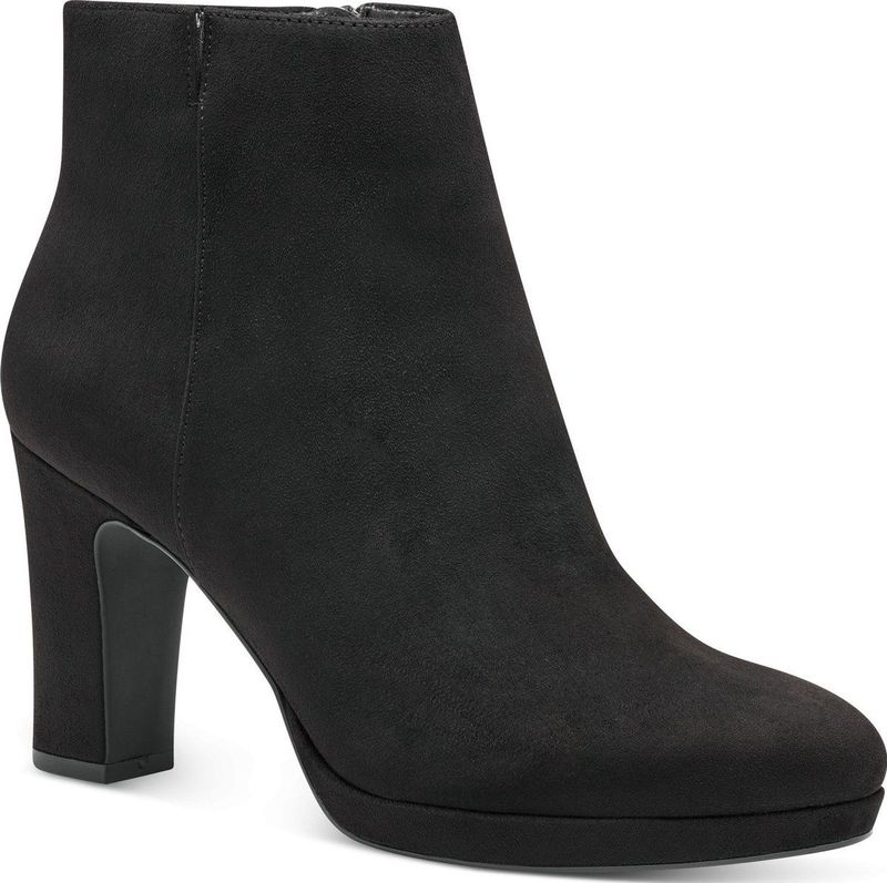 Tamaris - Stiefelette - Zwart - Enkellaarsje - Hoge Blokhak 9 cm
