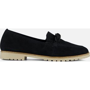 Tamaris - Dames Loafer - Blauw - Suède - Leren Voetbed