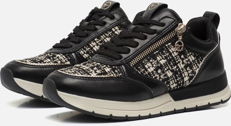 Tamaris - Essentials - Sneakers - Zwart - Veters en Ritssluiting