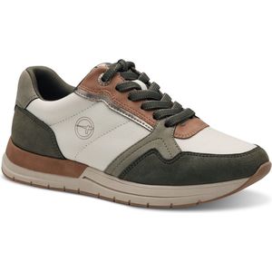 Tamaris Tamaris Dames 1-23704-43 Sneakers voor dames, Olive Combined
