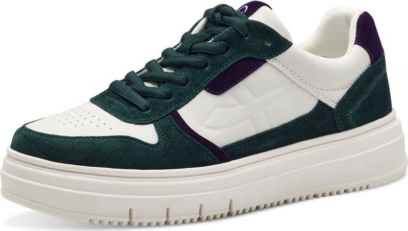 Tamaris - Damessneakers - Groen - Leer - Slip-on Sluiting