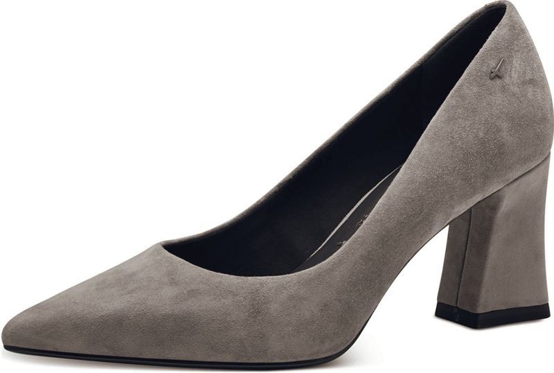 Tamaris - Pumps - Grijs - Suède Look - Leer en Synthetisch Materiaal