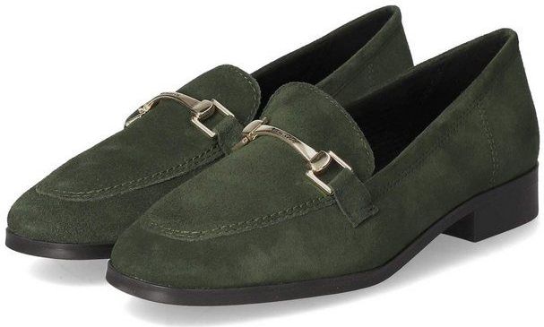 Tamaris - Instaploafers - Groen - Leer - Zachte Binnenzool